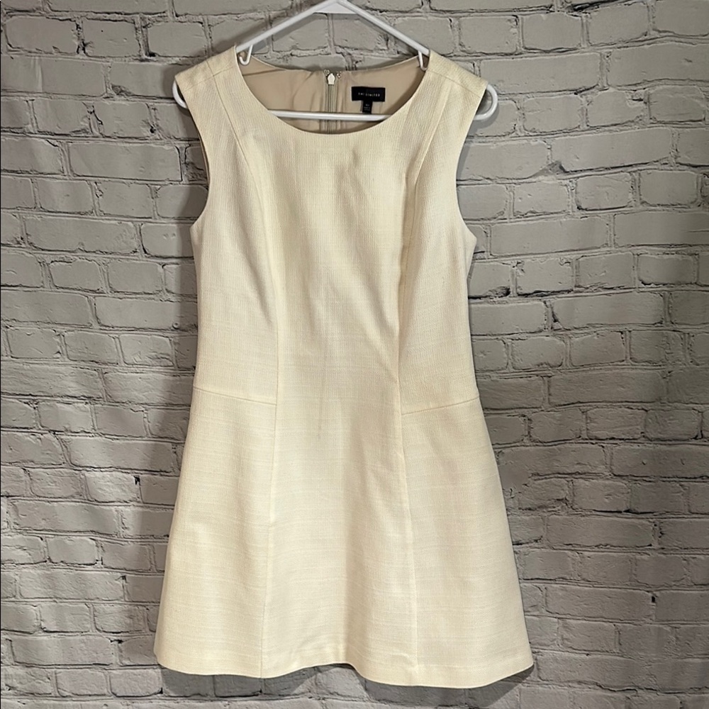 The Limited Cream Sleeveless Midi Dress